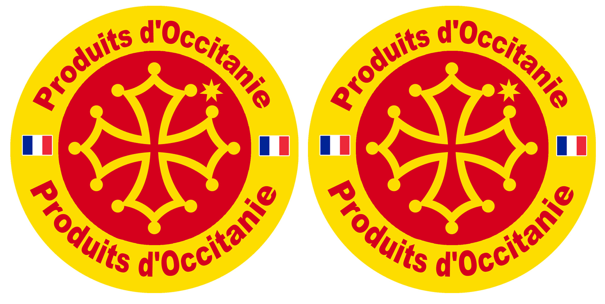 Produits d'Occitanie -  2 stickers 10cm - Sticker/autocollant