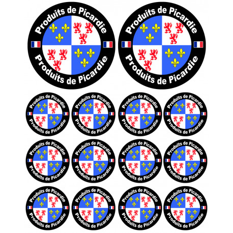 Produits Picardie - 2stickers 10 cm / 12stickers 5cm - Sticker/autocollant