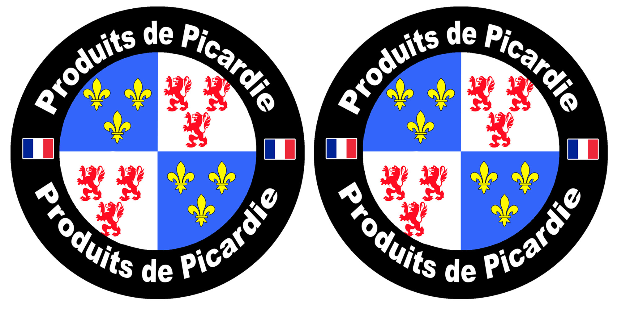 Produits Picardie - 2stickers 10 cm - Sticker/autocollant