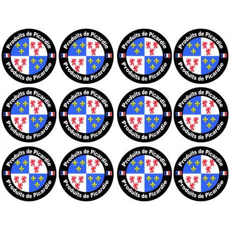 Produits Picardie - 12stickers 5cm - Sticker/autocollant