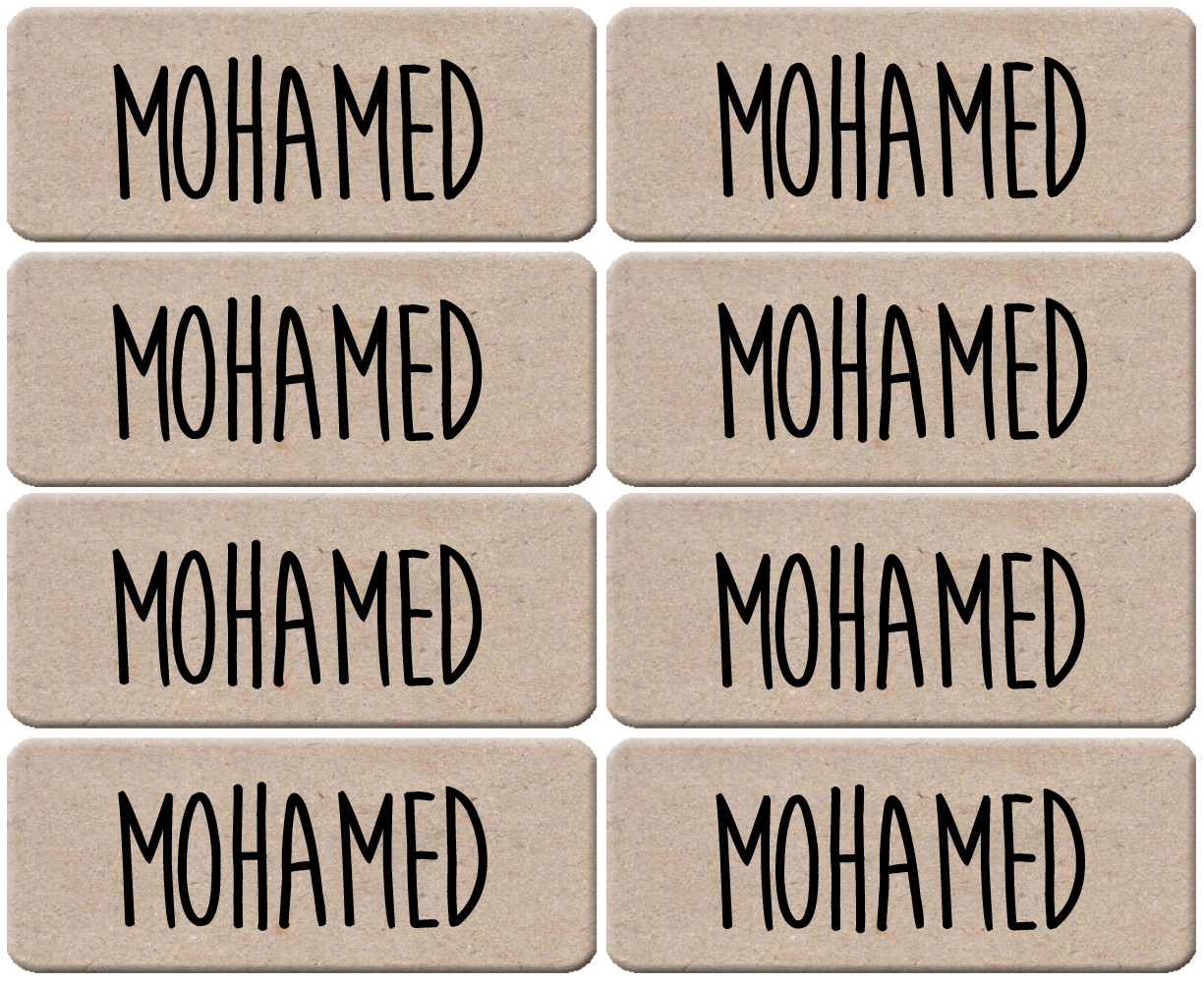 Prénom Mohamed - 8 stickers de 5x2cm - Sticker/autocollant