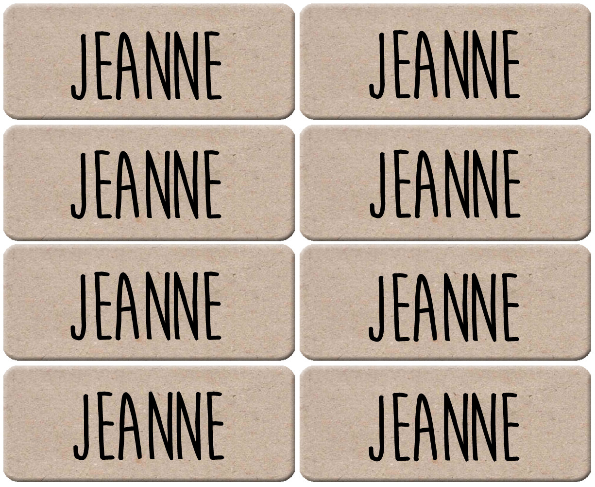 Prénom Jeanne - 8 stickers de 5x2cm - Sticker/autocollant