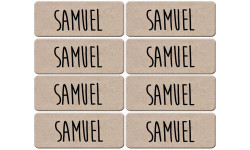 Prénom Samuel - 8 stickers de 5x2cm - Sticker/autocollant