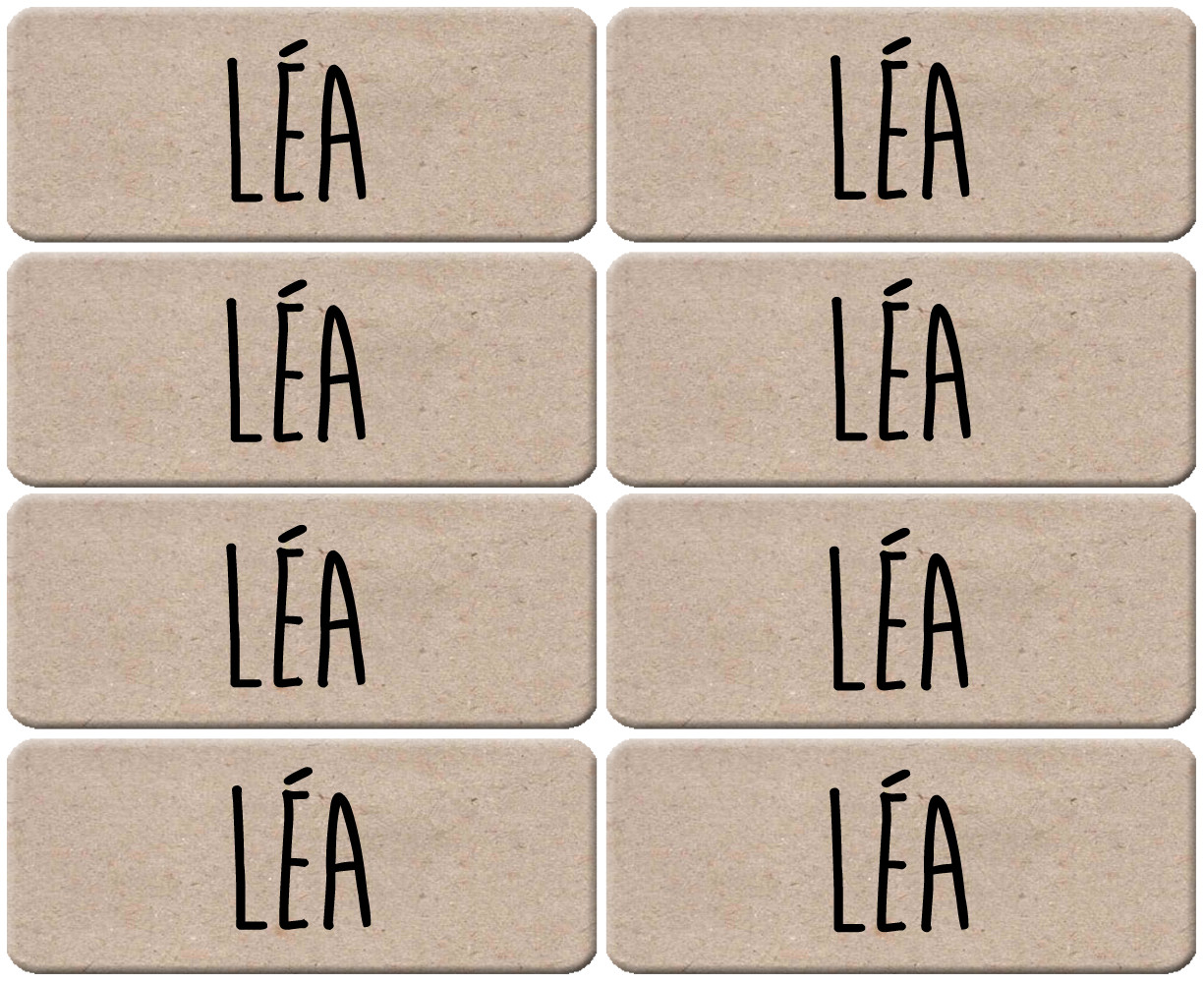 Prénom Léa - 8 stickers de 5x2cm - Sticker/autocollant