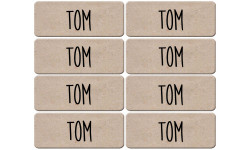 Prénom Tom - 8 stickers de 5x2cm - Sticker/autocollant