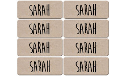 Prénom Sarah - 8 stickers de 5x2cm - Sticker/autocollant