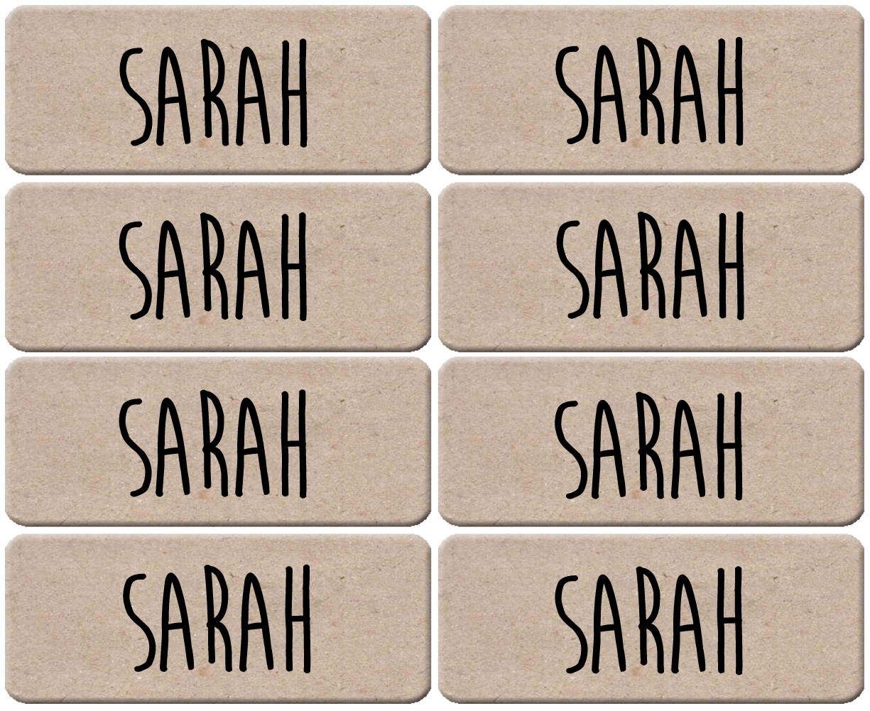 Prénom Sarah - 8 stickers de 5x2cm - Sticker/autocollant