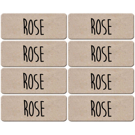 Prénom Rose - 8 stickers de 5x2cm - Sticker/autocollant