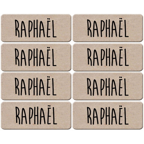 Prénom Raphaël - 8 stickers de 5x2cm - Sticker/autocollant