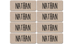 Prénom Nathan - 8 stickers de 5x2cm - Sticker/autocollant