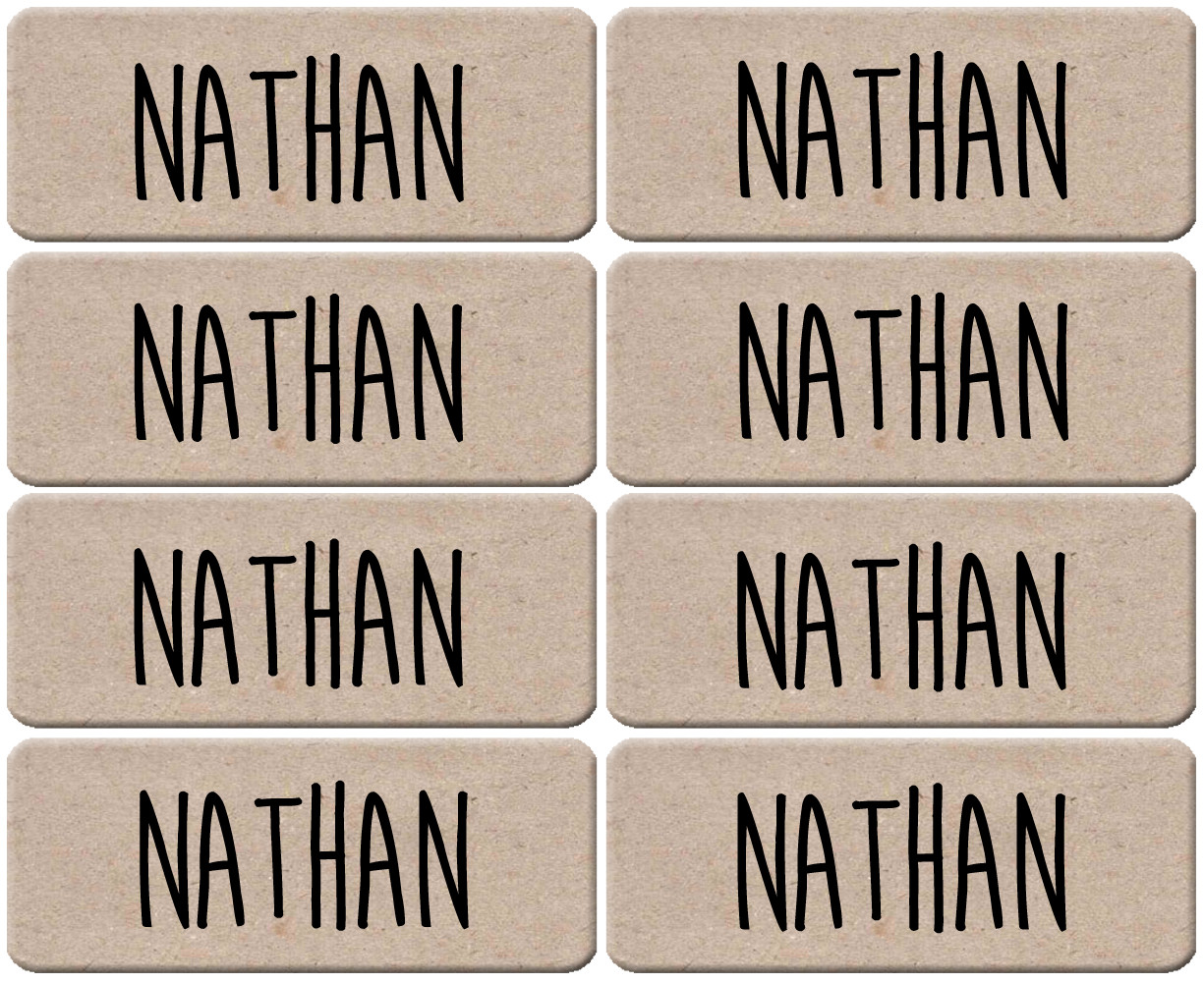 Prénom Nathan - 8 stickers de 5x2cm - Sticker/autocollant