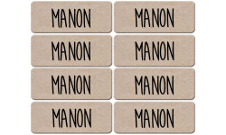 Sticker / autocollant : Prénom Manon - 8 stickers de 5x2cm