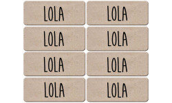 Prénom Lola - 8 stickers de 5x2cm - Sticker/autocollant