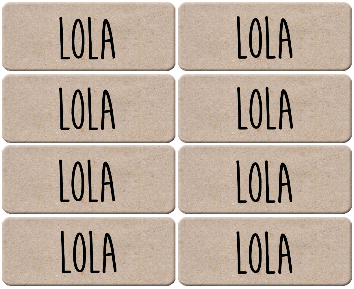 Prénom Lola - 8 stickers de 5x2cm - Sticker/autocollant