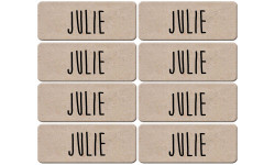 Prénom Julie - 8 stickers de 5x2cm - Sticker/autocollant