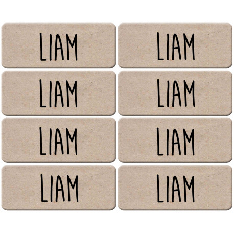 Prénom Liam - 8 stickers de 5x2cm - Sticker/autocollant