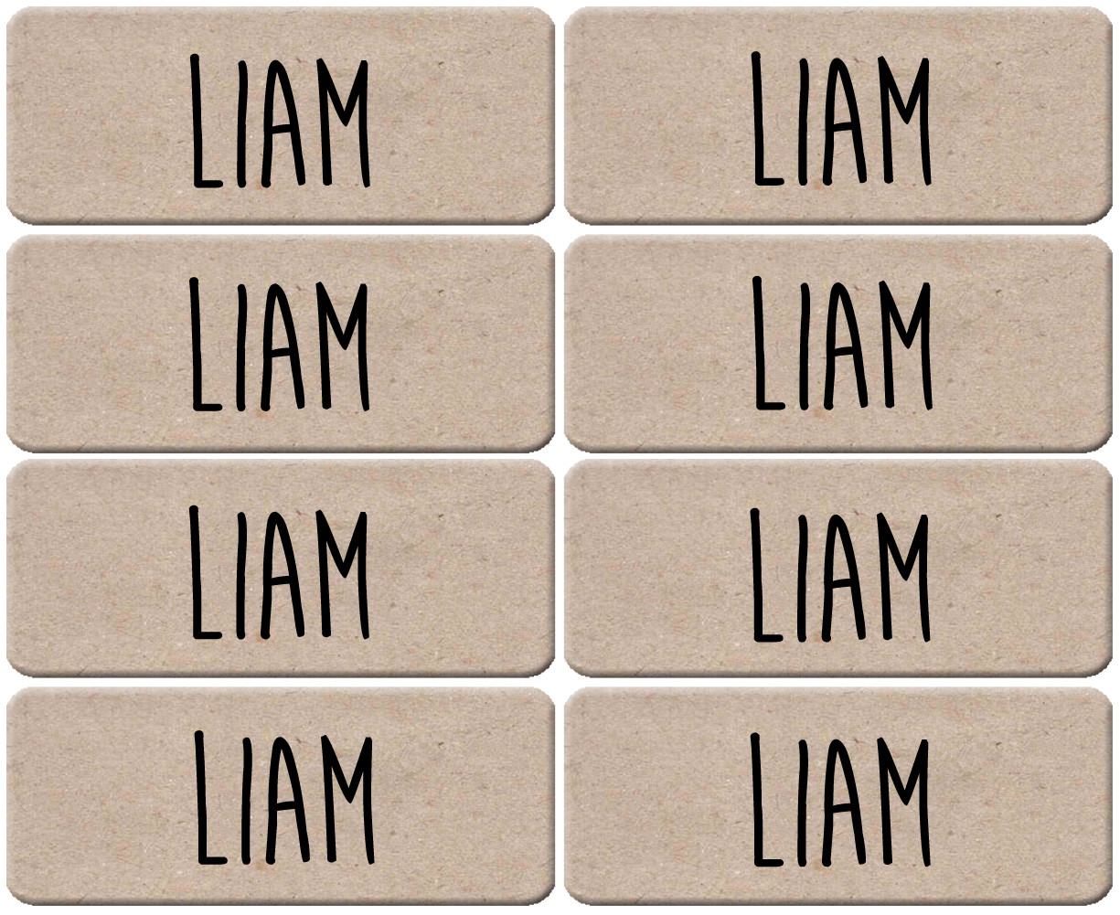 Prénom Liam - 8 stickers de 5x2cm - Sticker/autocollant