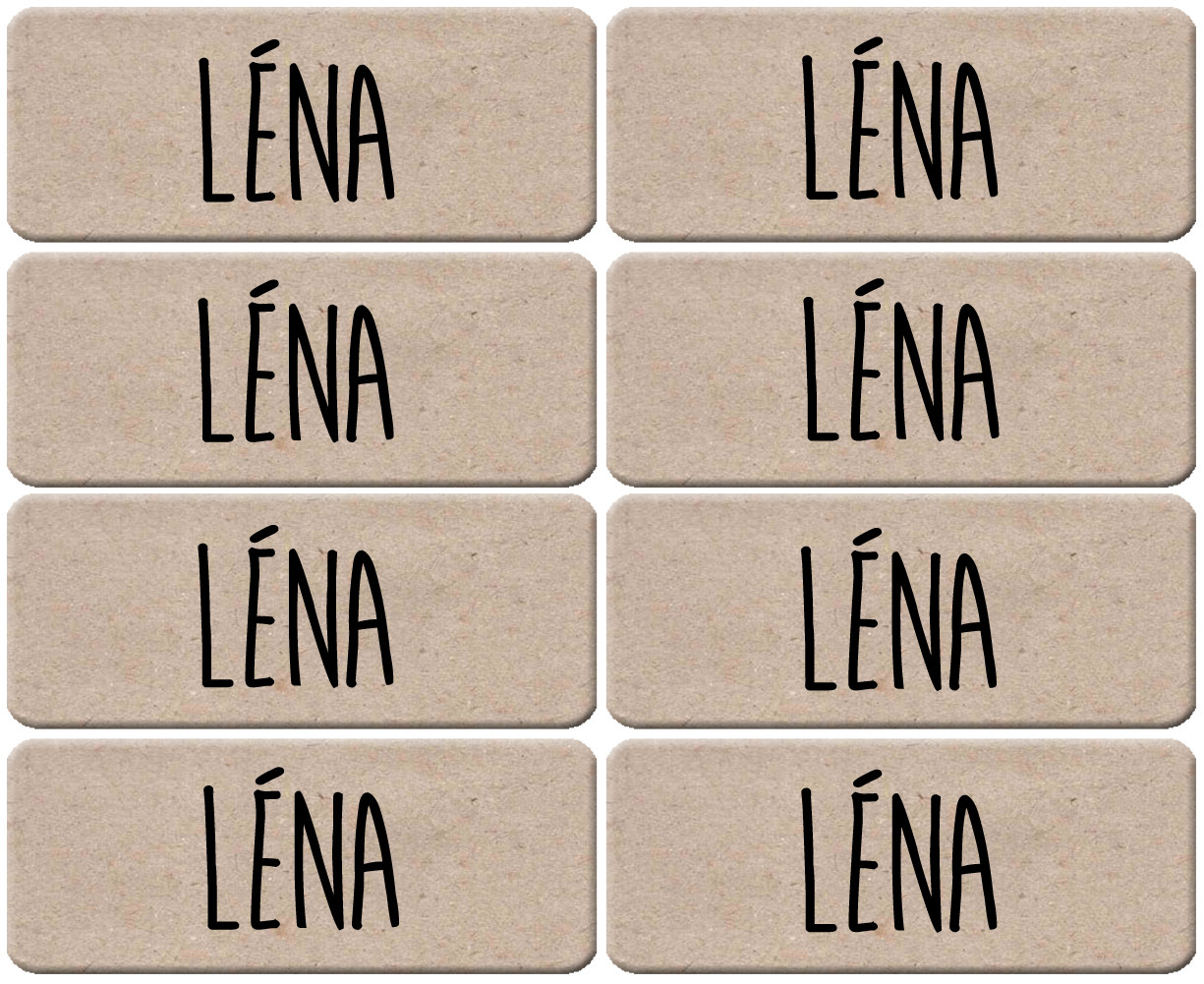 Prénom Léna - 8 stickers de 5x2cm - Sticker/autocollant