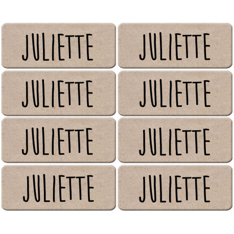 Prénom Juliette - 8 stickers de 5x2cm - Sticker/autocollant