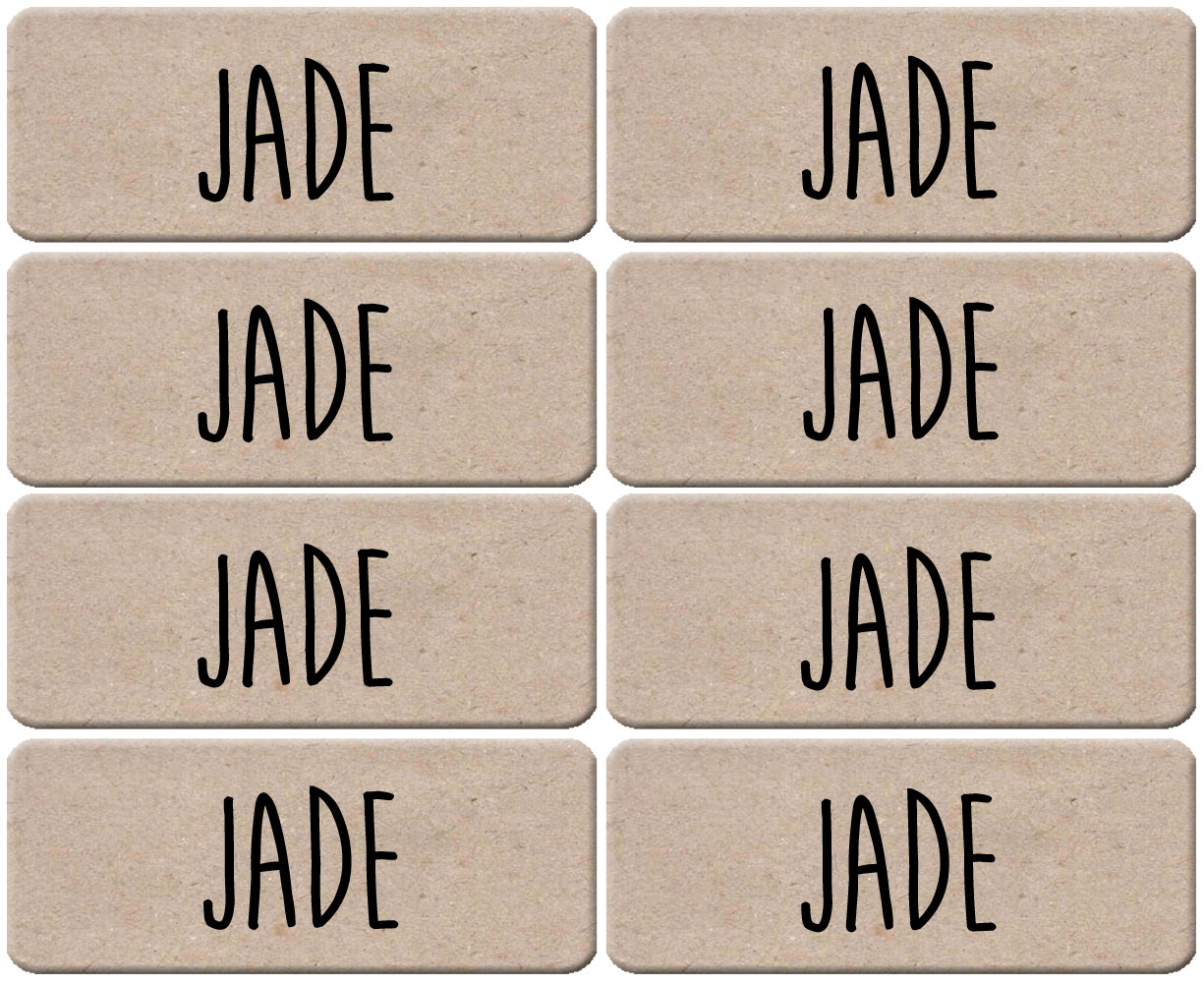 Prénom Jade - 8 stickers de 5x2cm - Sticker/autocollant