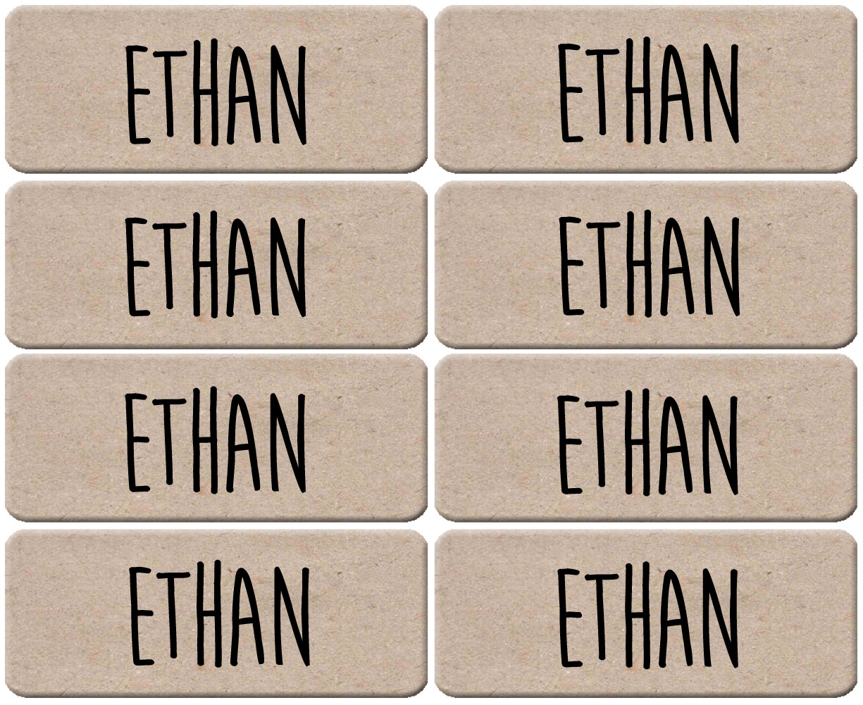 Prénom Ethan - 8 stickers de 5x2cm - Sticker/autocollant