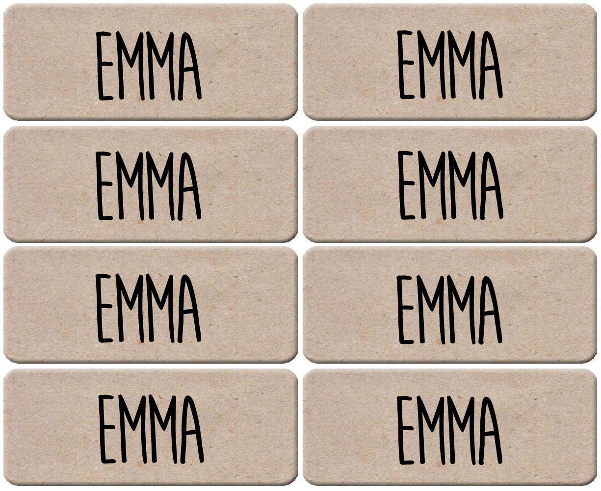 Prénom Emma - 8 stickers de 5x2cm - Sticker/autocollant