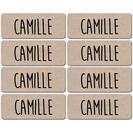 Prénom Camille - 8 stickers de 5x2cm - Sticker/autocollant