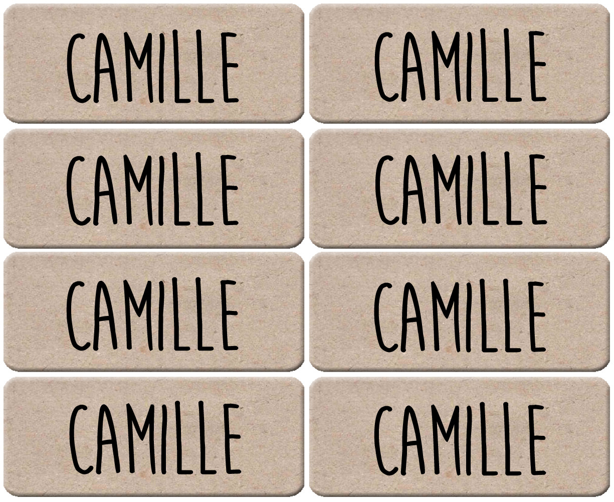 Prénom Camille - 8 stickers de 5x2cm - Sticker/autocollant