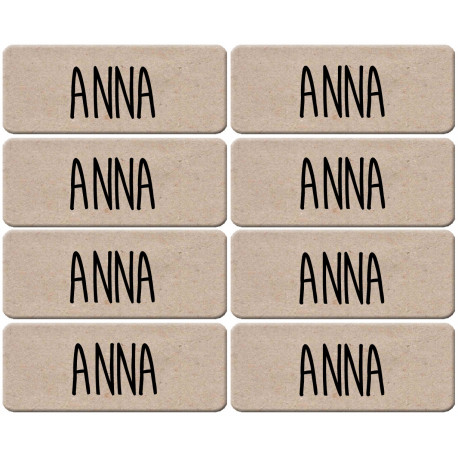 Prénom Anna - 8 stickers de 5x2cm - Sticker/autocollant