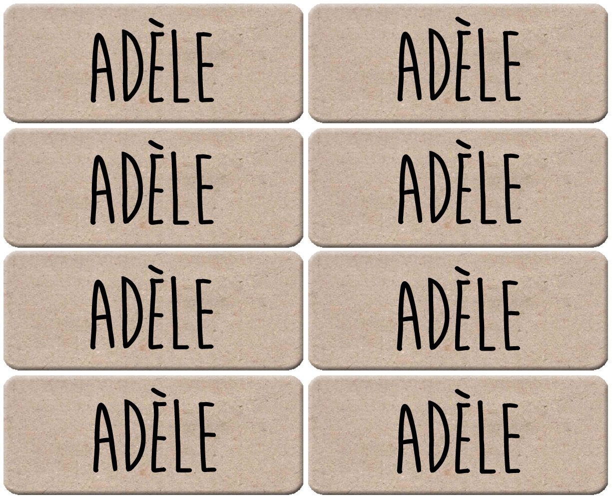 Prénom Adèle - 8 stickers de 5x2cm - Sticker/autocollant