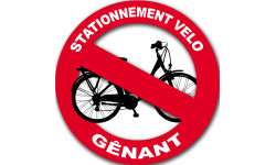 stationnement vélo gênant - 20cm - Sticker/autocollant