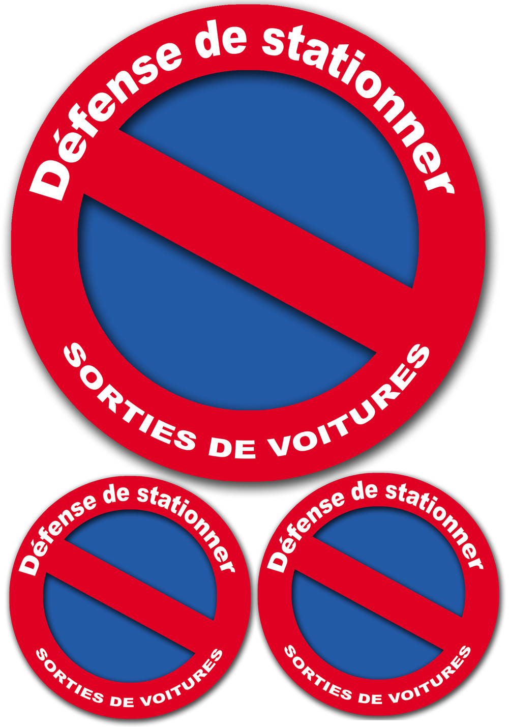 Défense de stationner - 1sticker de 20cm / 2stickers de10cm - Sticker/autocollant