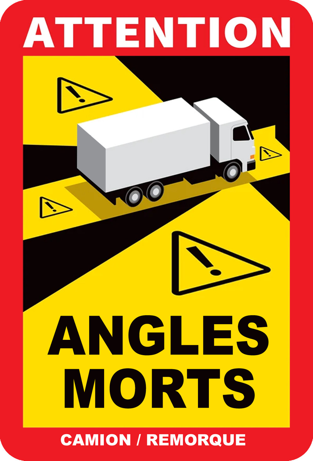 Angles morts poids lourds - 17x25cm - Sticker/autocollant