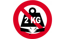 charge maximum 2 KG - 10cm - Sticker/autocollant