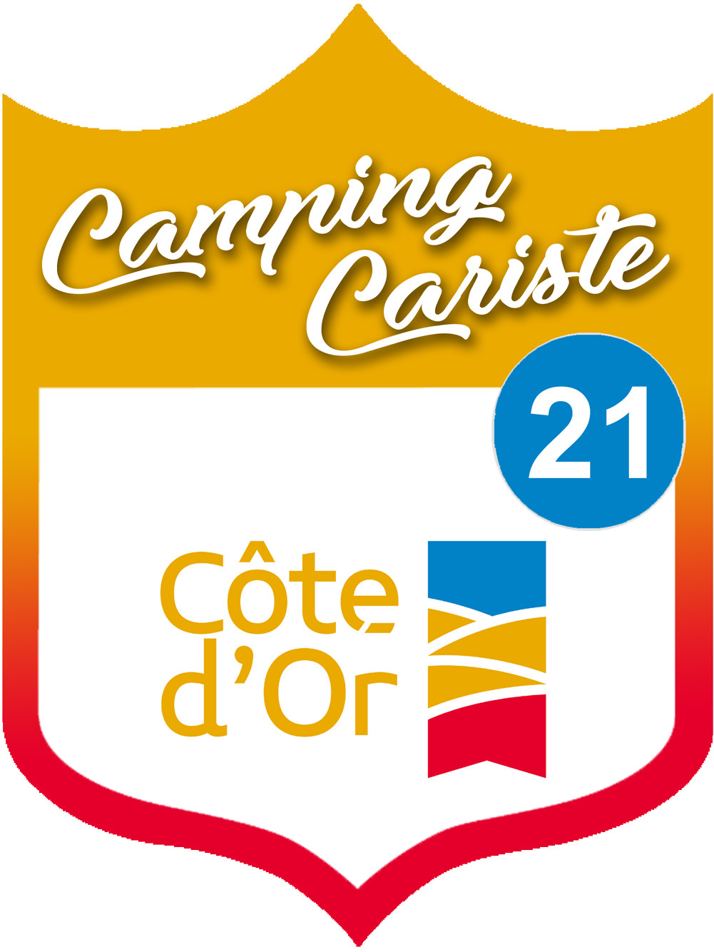 Campingcariste Côte d'or 21 - 20x15cm - Sticker/autocollant