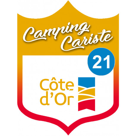 campingcariste Côte d'or 21 - 15x11.2cm - Sticker/autocollant