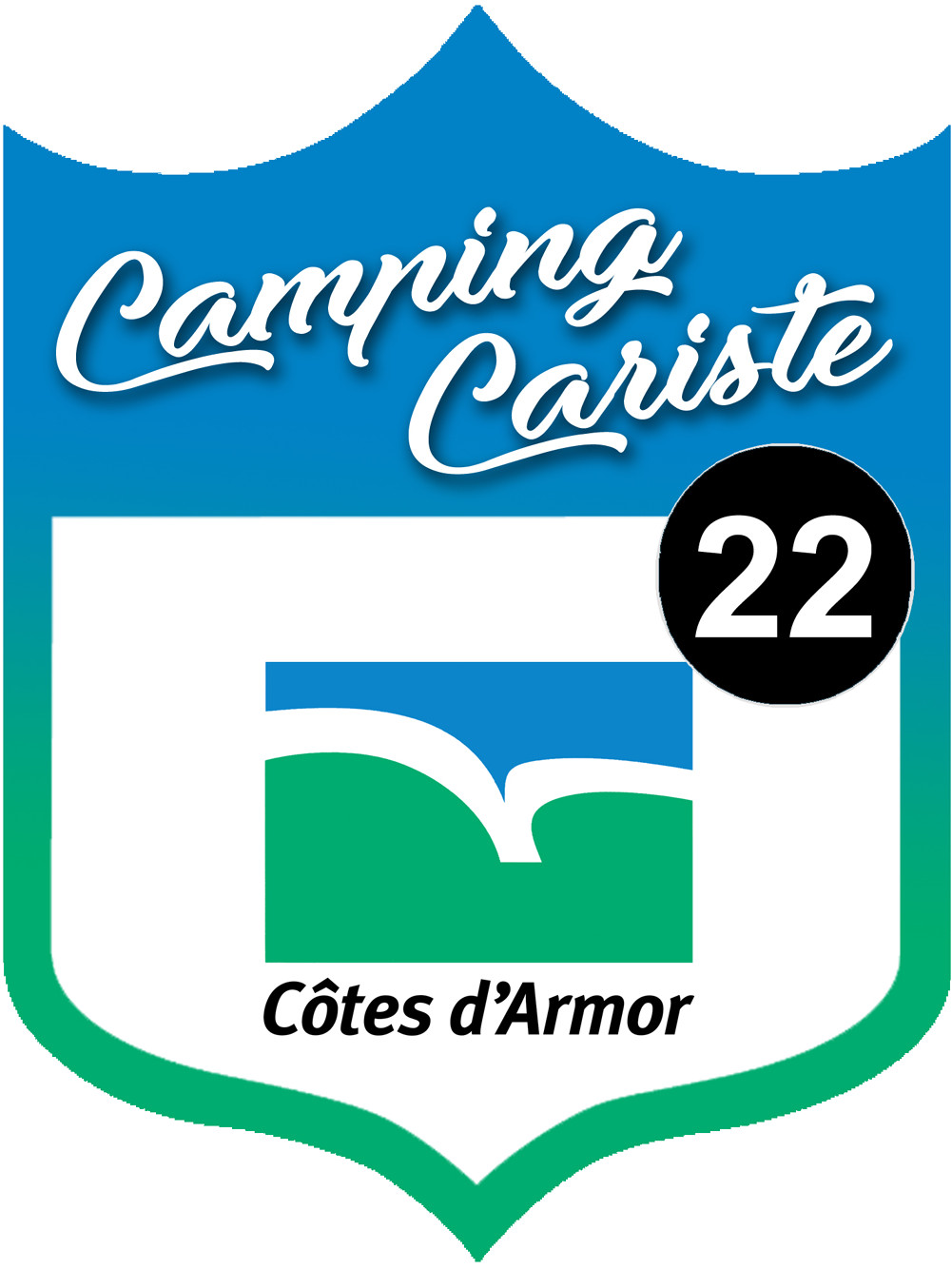 Campingcariste Côtes d'Armor 22 - 20x15cm - Sticker/autocollant