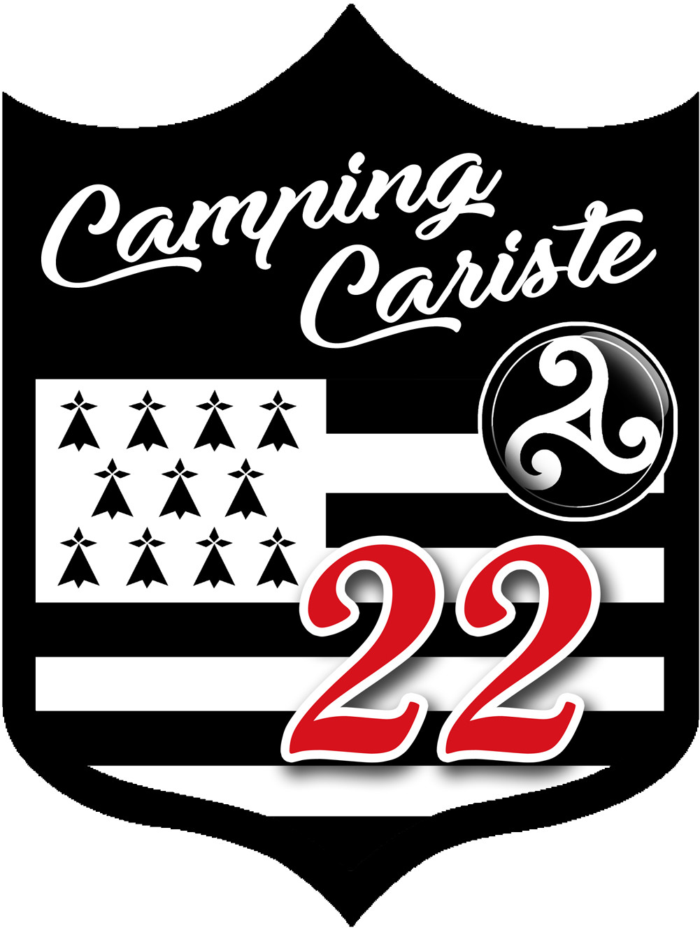 campingcariste Breton 22 - 20x15cm - Sticker/autocollant