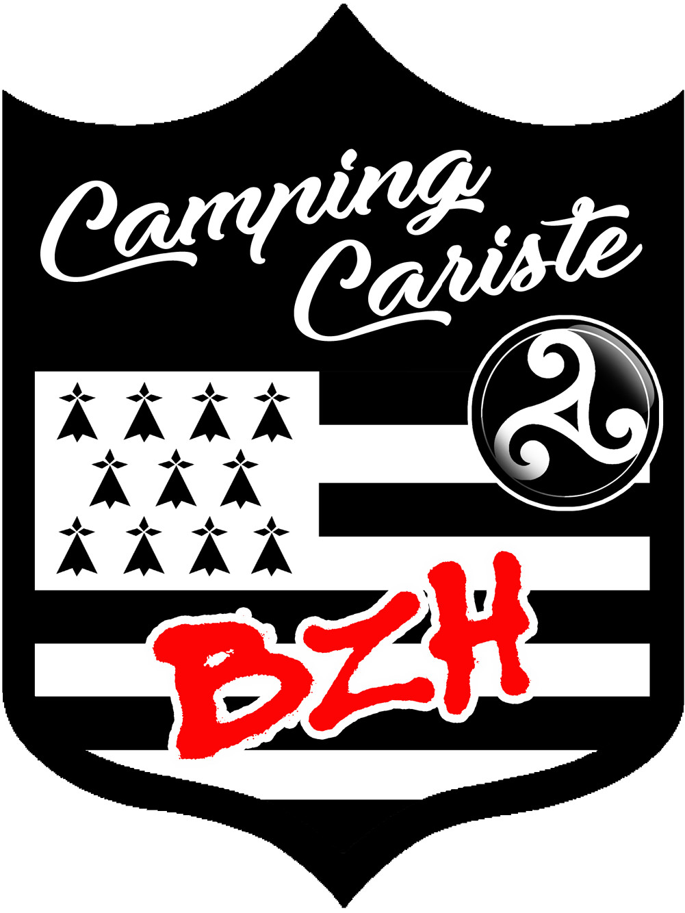 campingcariste BZH - 20x15cm - Sticker/autocollant