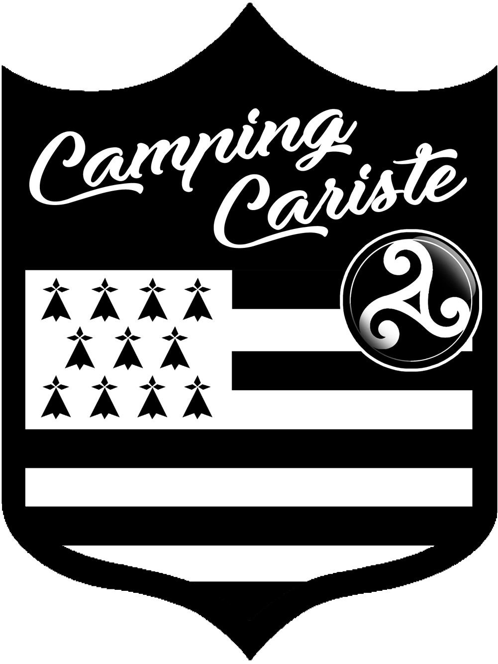 campingcariste Breton - 20x15cm - Sticker/autocollant