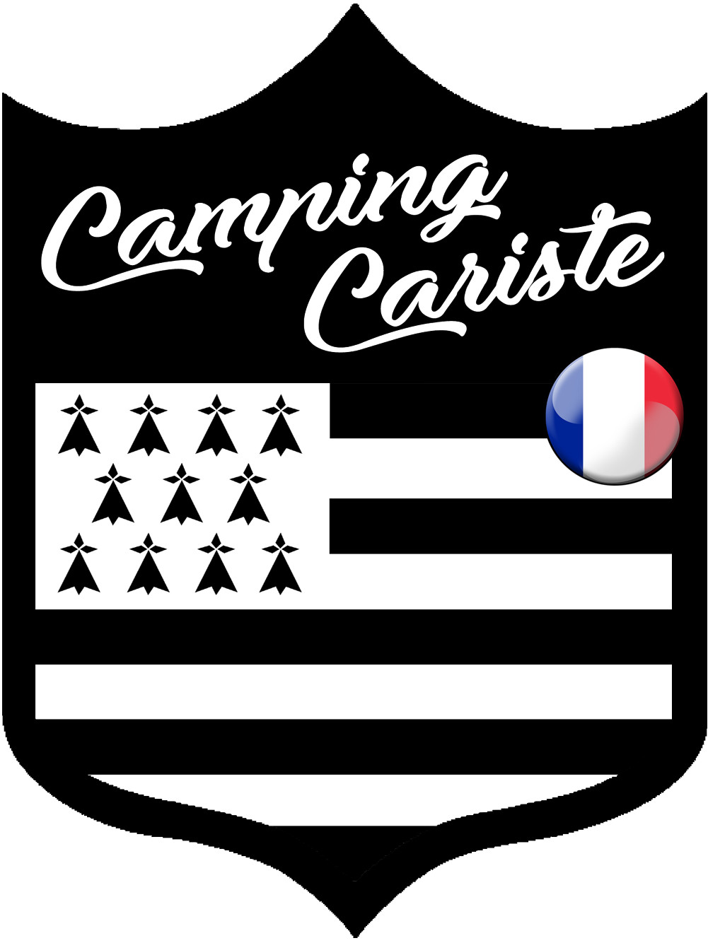 Campingcariste Bretagne - 20x15cm - Sticker/autocollant