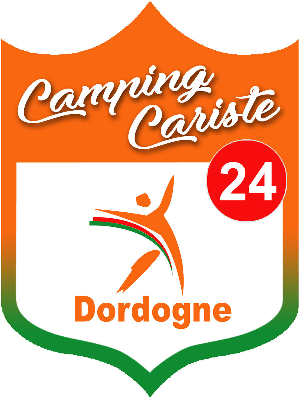 Campingcariste Dordogne 24 - 20x15cm - Sticker/autocollant