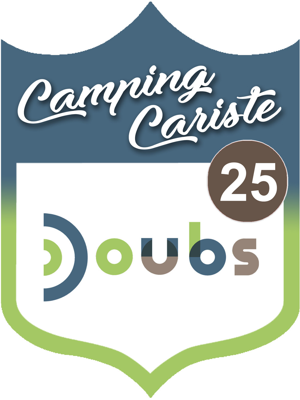 Campingcariste Doubs 25 - 20x15cm - Sticker/autocollant