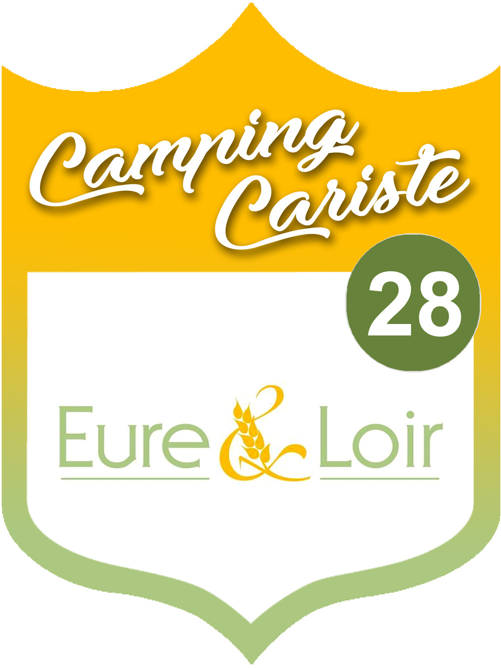 Campingcariste l'Eure et Loir 28 - 20x15cm - Sticker/autocollant