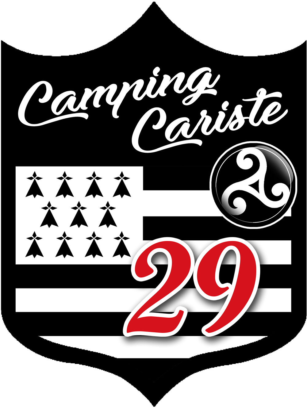 campingcariste Breton 29 - 20x15cm - Sticker/autocollant