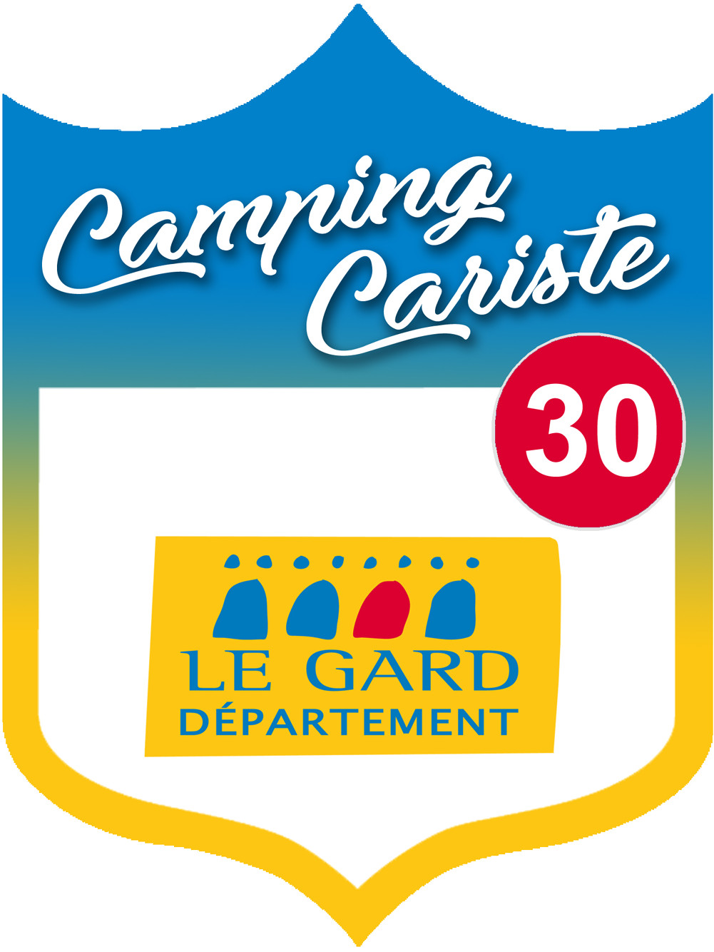 Campingcariste le Gard 30 - 20x15cm - Sticker/autocollant