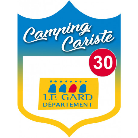 campingcariste le Gard 30 - 10x7.5cm - Sticker/autocollant