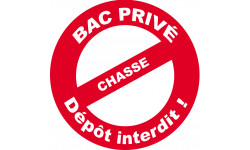 Bac privé équarrissage chasse - 15cm - Sticker/autocollant