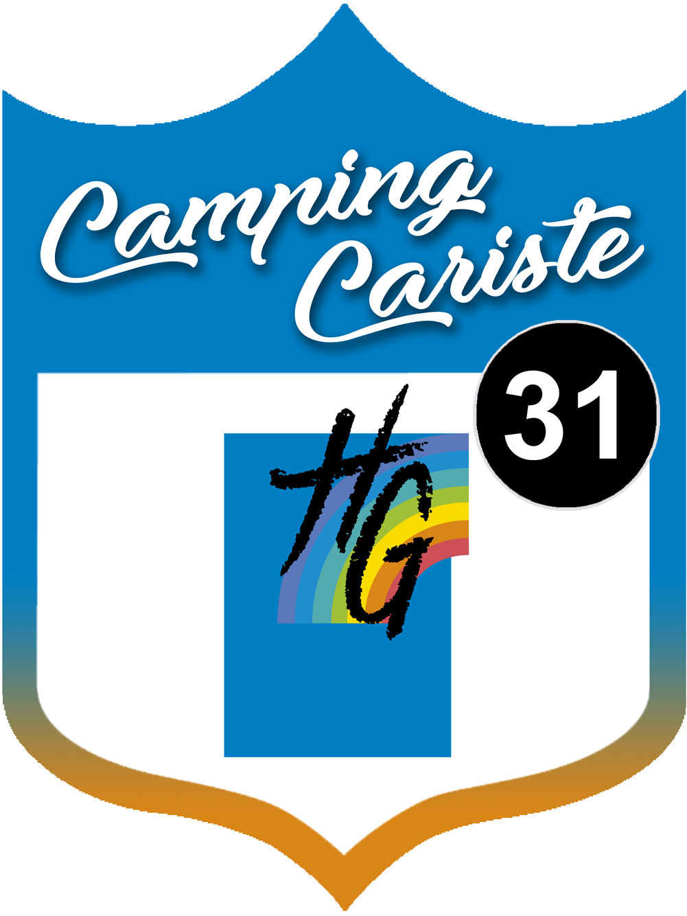 Campingcariste Haute Garonne 31 - 10x7.5cm - Sticker/autocollant