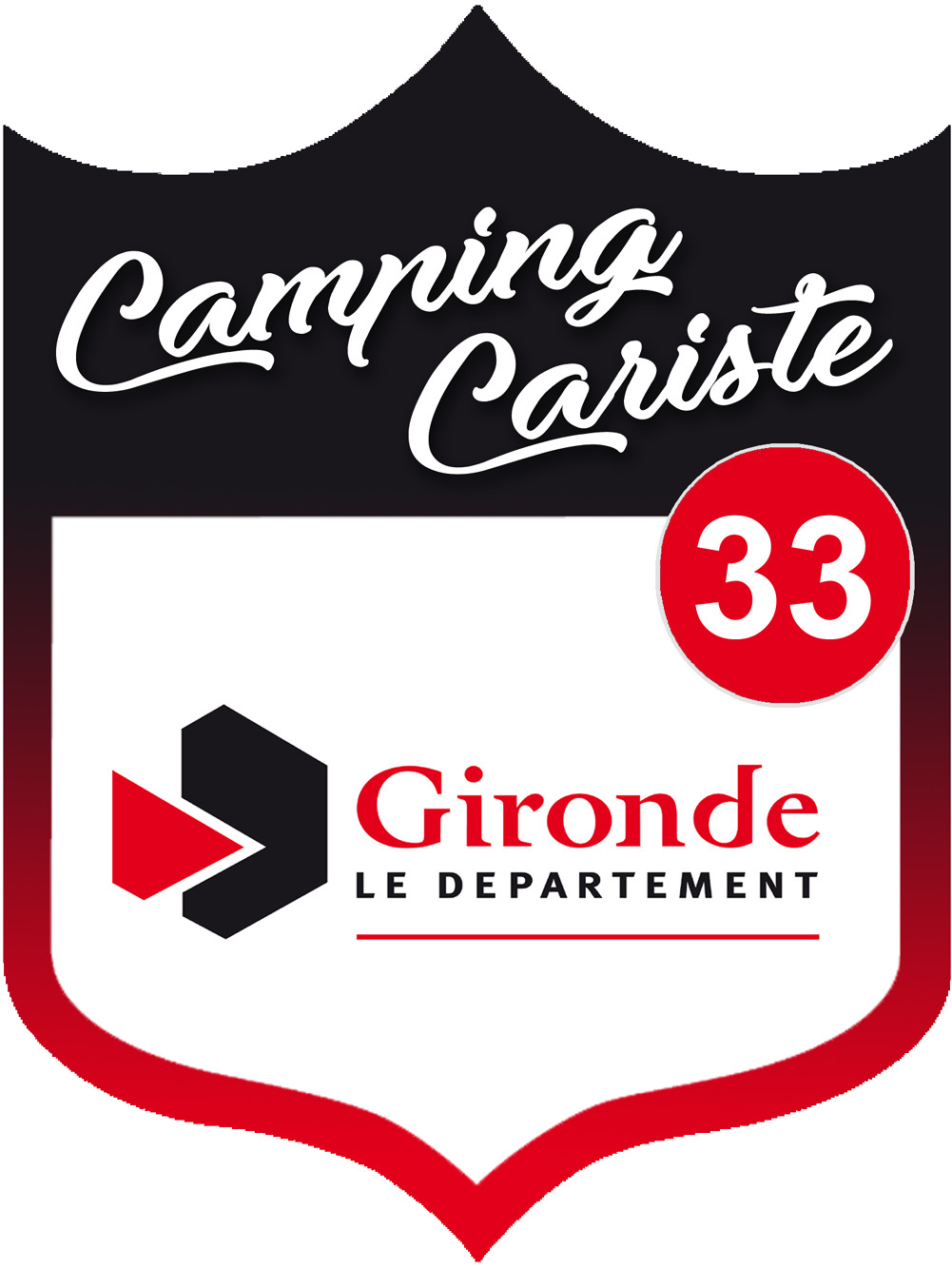 Campingcariste Gironde 33 - 10x7.5cm - Sticker/autocollant